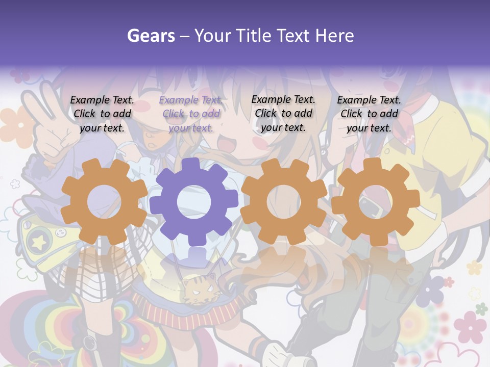 A Group Of Young Girls Standing Next To Each Other PowerPoint Template