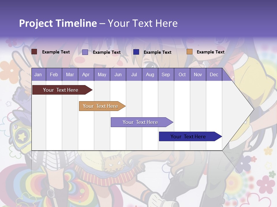 A Group Of Young Girls Standing Next To Each Other PowerPoint Template