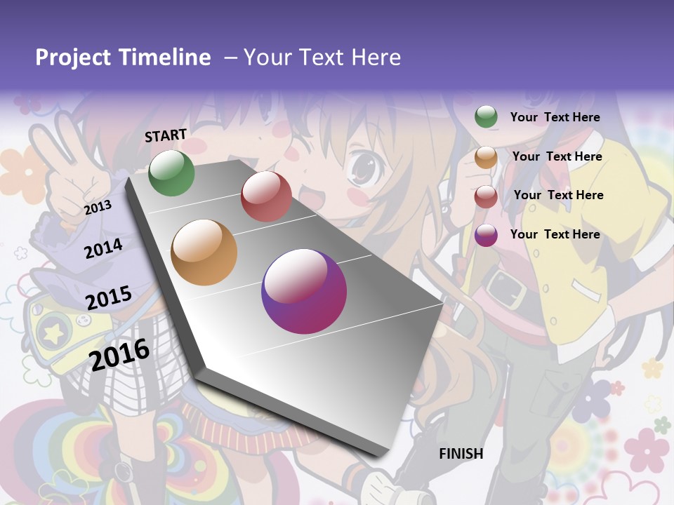 A Group Of Young Girls Standing Next To Each Other PowerPoint Template