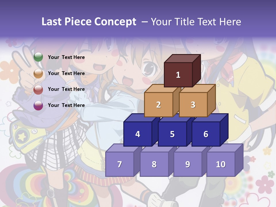 A Group Of Young Girls Standing Next To Each Other PowerPoint Template