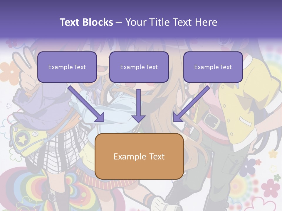 A Group Of Young Girls Standing Next To Each Other PowerPoint Template