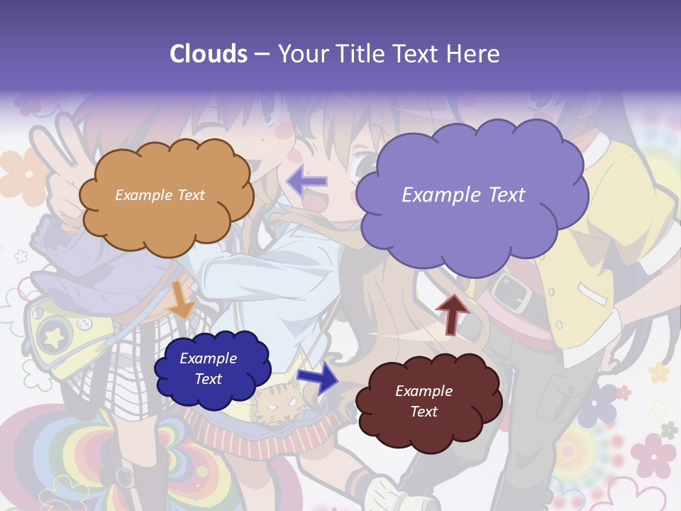 A Group Of Young Girls Standing Next To Each Other PowerPoint Template