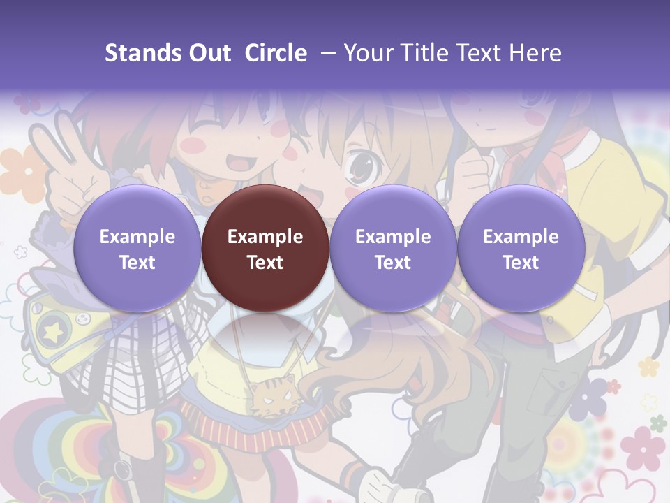 A Group Of Young Girls Standing Next To Each Other PowerPoint Template