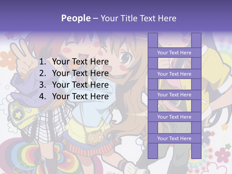 A Group Of Young Girls Standing Next To Each Other PowerPoint Template