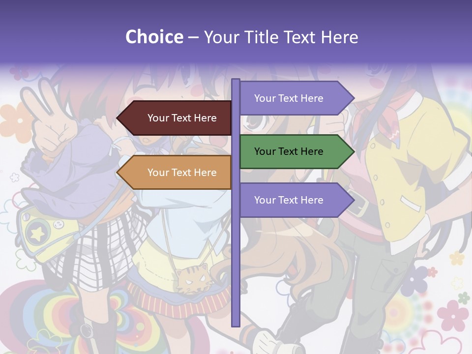 A Group Of Young Girls Standing Next To Each Other PowerPoint Template