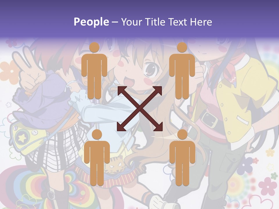 A Group Of Young Girls Standing Next To Each Other PowerPoint Template