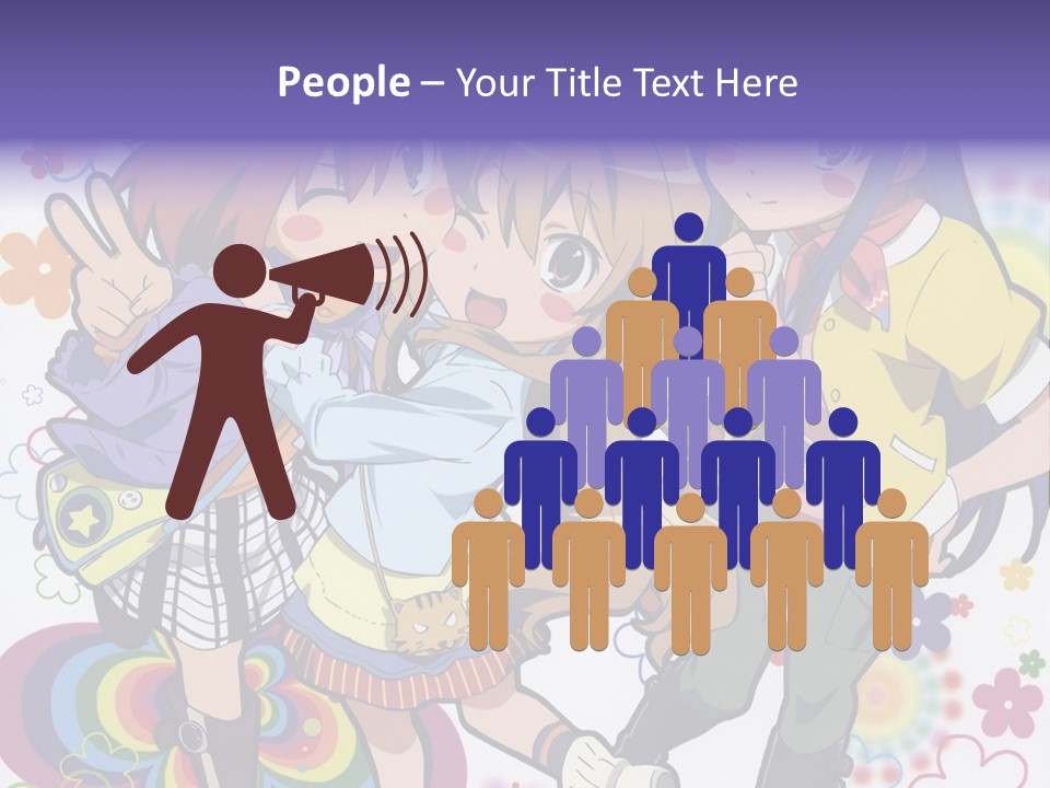 A Group Of Young Girls Standing Next To Each Other PowerPoint Template