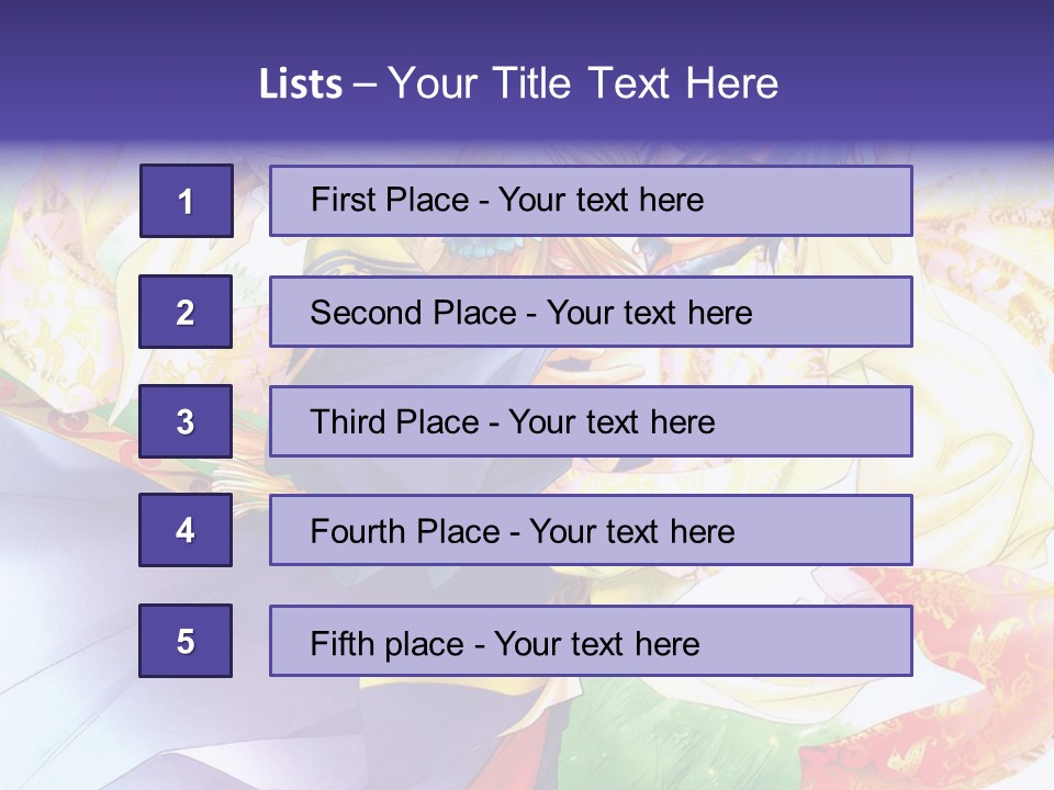 A Couple Of Anime Characters Hugging In Front Of A Colorful Background PowerPoint Template