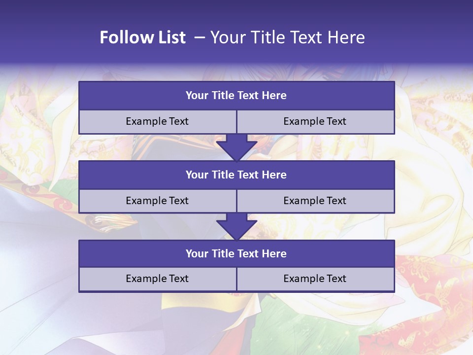 A Couple Of Anime Characters Hugging In Front Of A Colorful Background PowerPoint Template