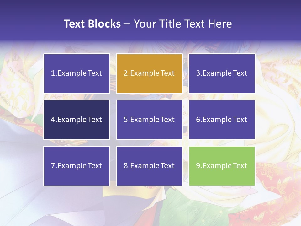 A Couple Of Anime Characters Hugging In Front Of A Colorful Background PowerPoint Template