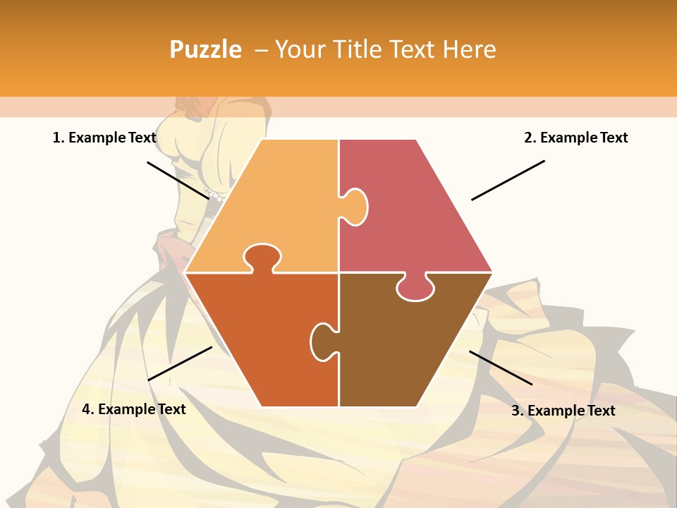 A Woman In A Yellow Dress Is Standing On The Ground PowerPoint Template