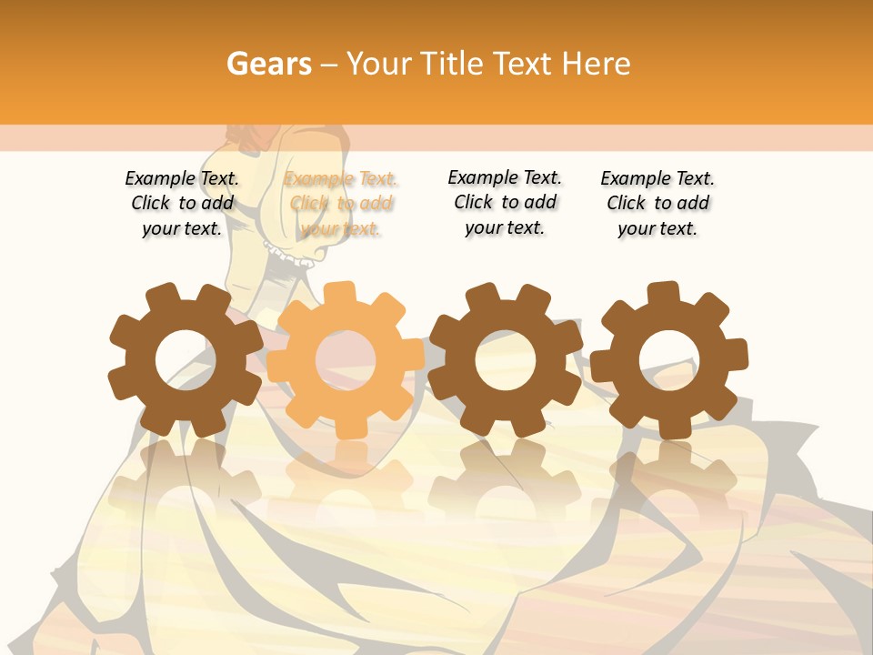 A Woman In A Yellow Dress Is Standing On The Ground PowerPoint Template