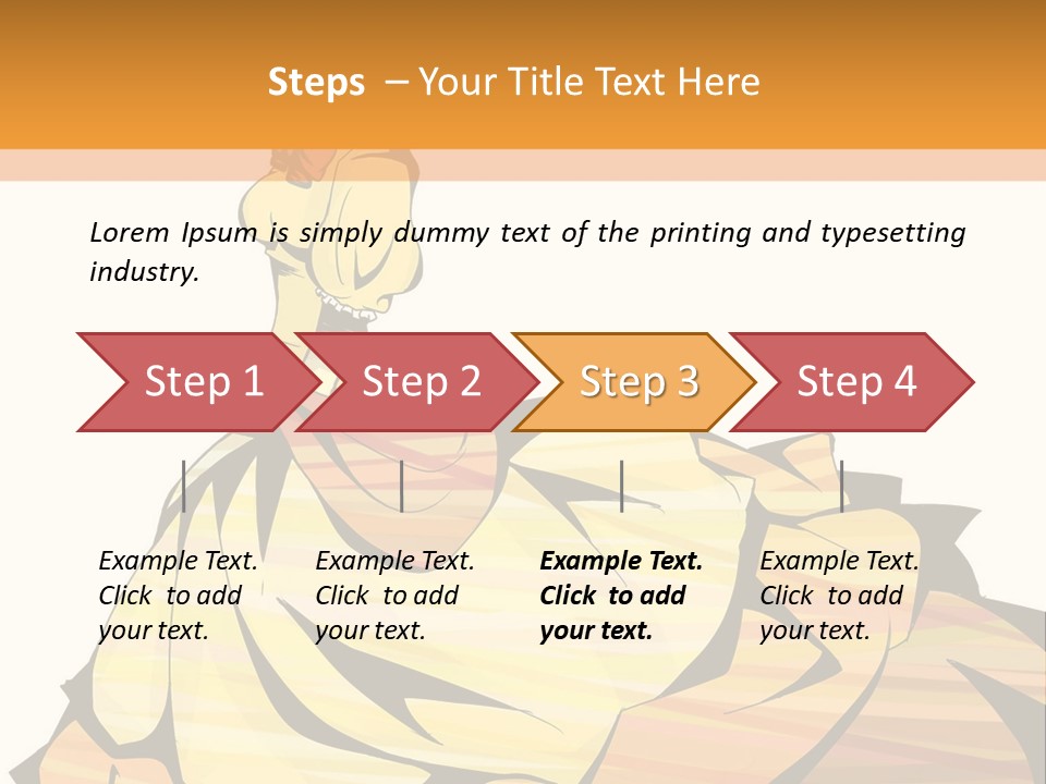 A Woman In A Yellow Dress Is Standing On The Ground PowerPoint Template