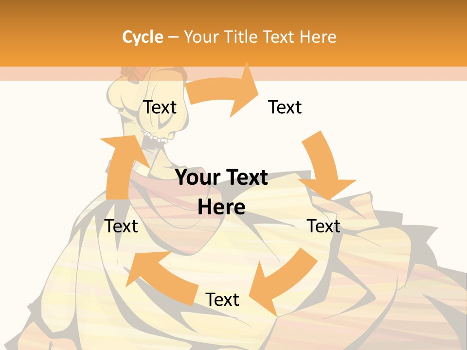 A Woman In A Yellow Dress Is Standing On The Ground PowerPoint Template