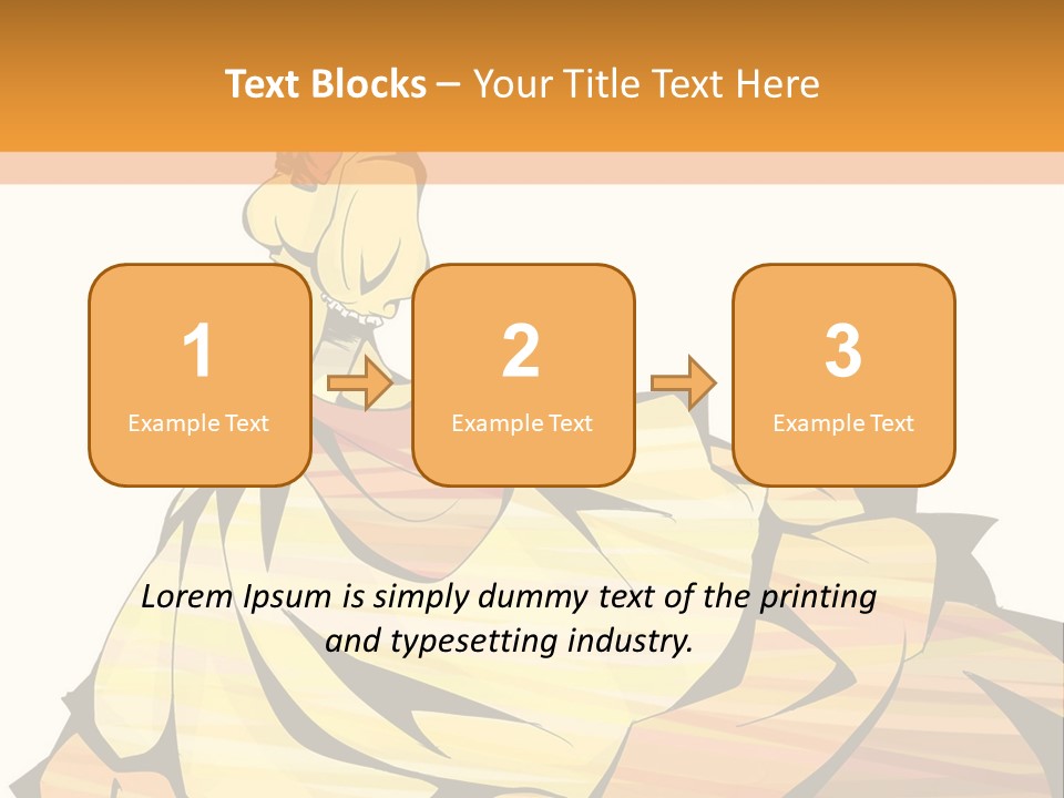 A Woman In A Yellow Dress Is Standing On The Ground PowerPoint Template