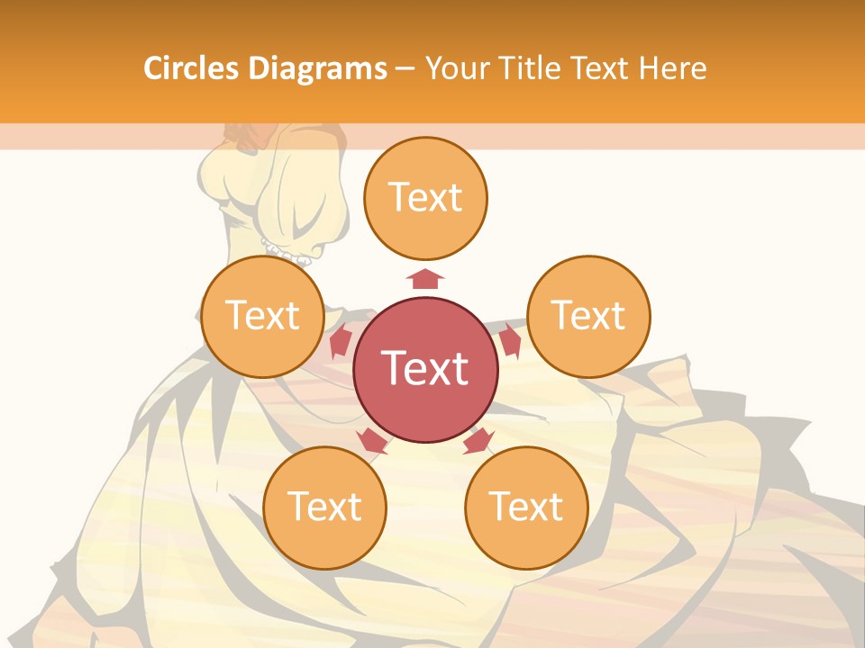 A Woman In A Yellow Dress Is Standing On The Ground PowerPoint Template