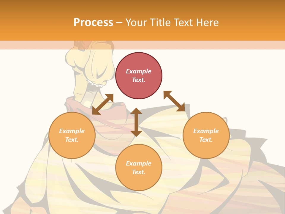 A Woman In A Yellow Dress Is Standing On The Ground PowerPoint Template