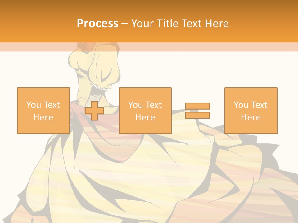A Woman In A Yellow Dress Is Standing On The Ground PowerPoint Template