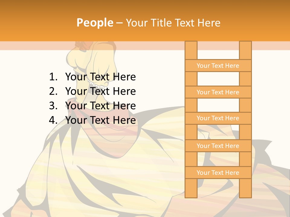 A Woman In A Yellow Dress Is Standing On The Ground PowerPoint Template