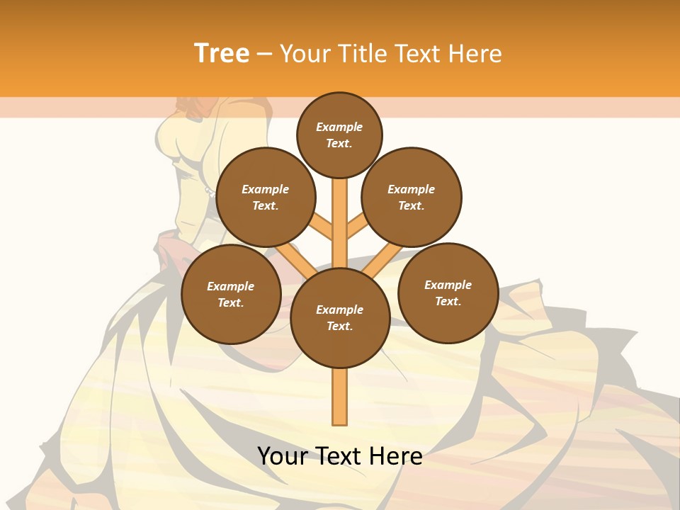 A Woman In A Yellow Dress Is Standing On The Ground PowerPoint Template