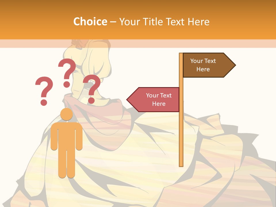 A Woman In A Yellow Dress Is Standing On The Ground PowerPoint Template