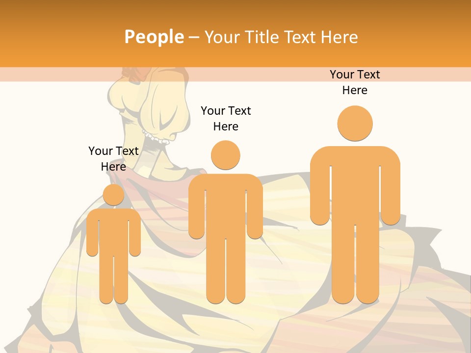 A Woman In A Yellow Dress Is Standing On The Ground PowerPoint Template