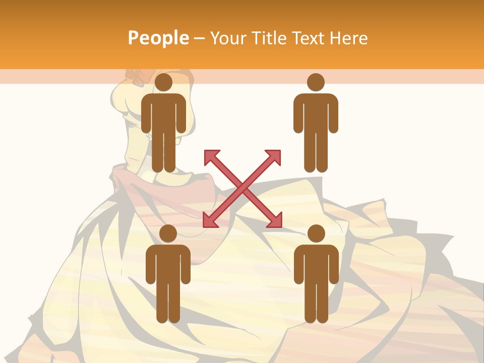 A Woman In A Yellow Dress Is Standing On The Ground PowerPoint Template