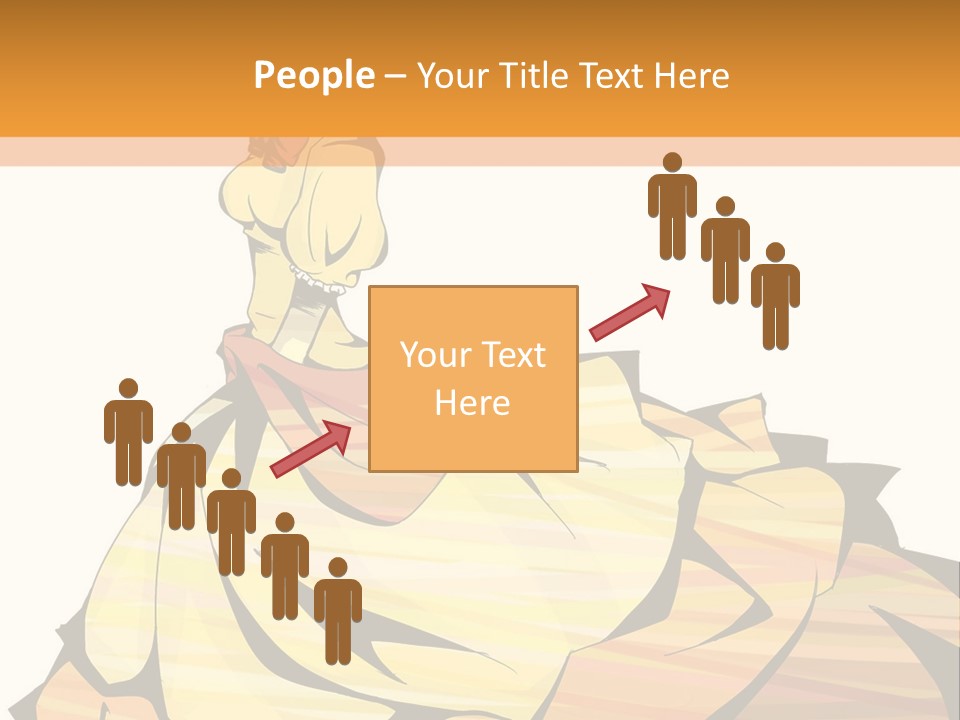 A Woman In A Yellow Dress Is Standing On The Ground PowerPoint Template