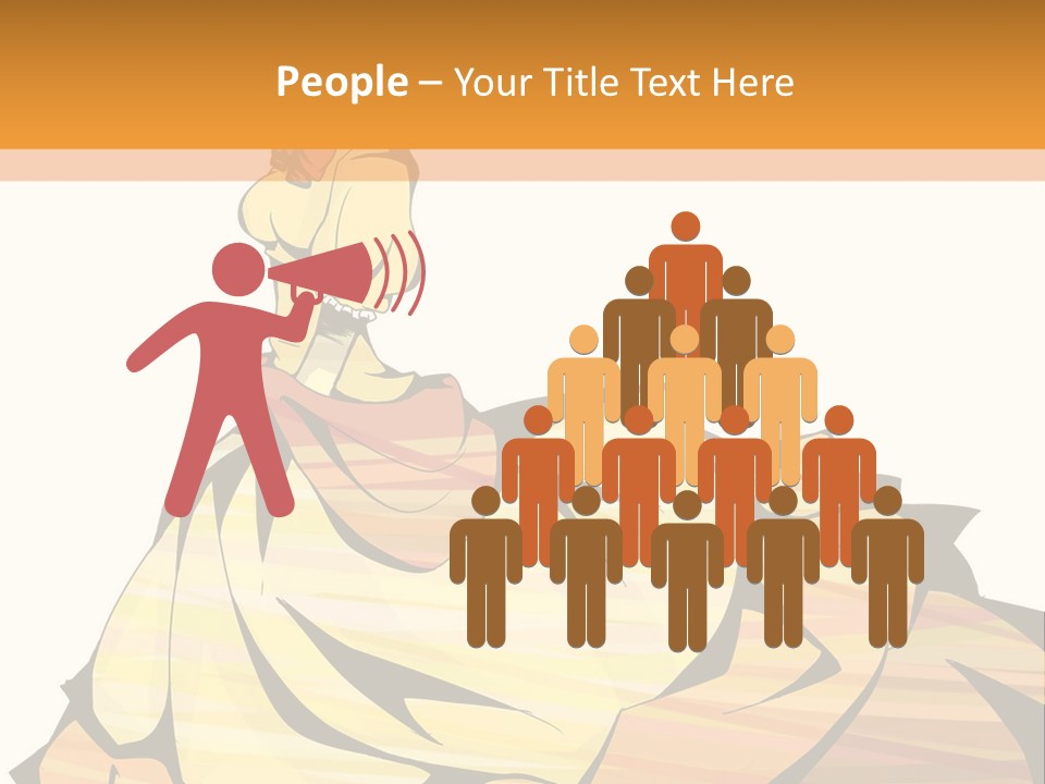 A Woman In A Yellow Dress Is Standing On The Ground PowerPoint Template