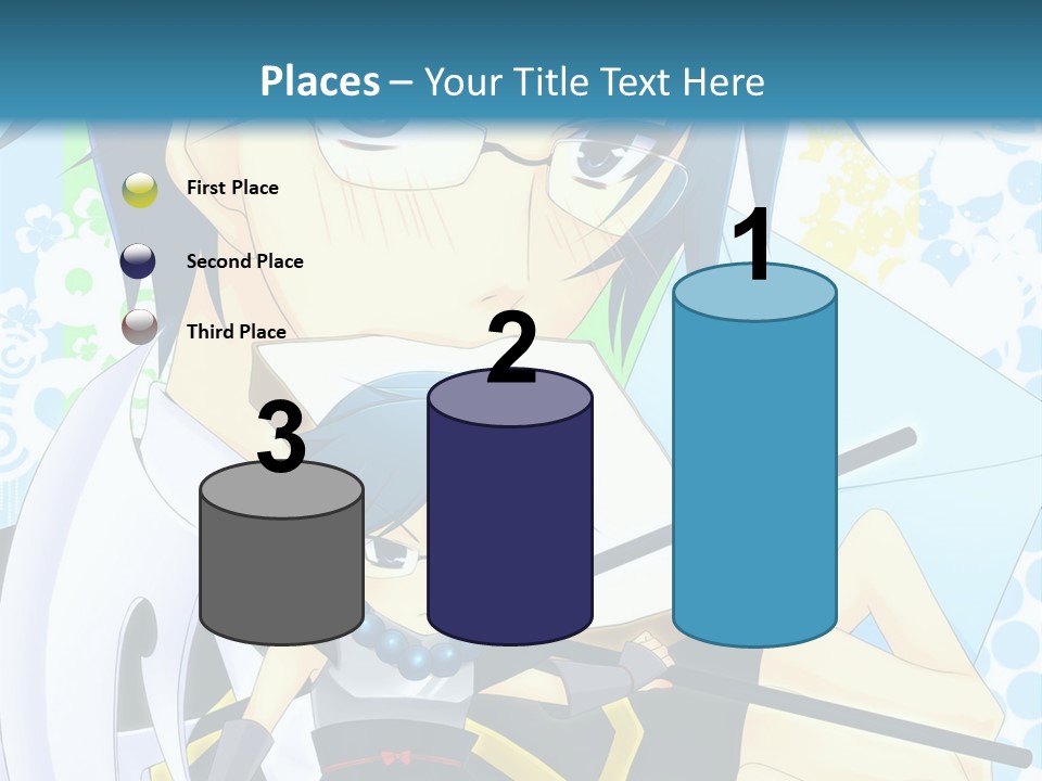 A Couple Of Anime Characters With Blue Hair PowerPoint Template