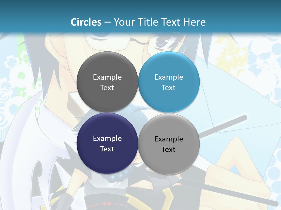 A Couple Of Anime Characters With Blue Hair PowerPoint Template