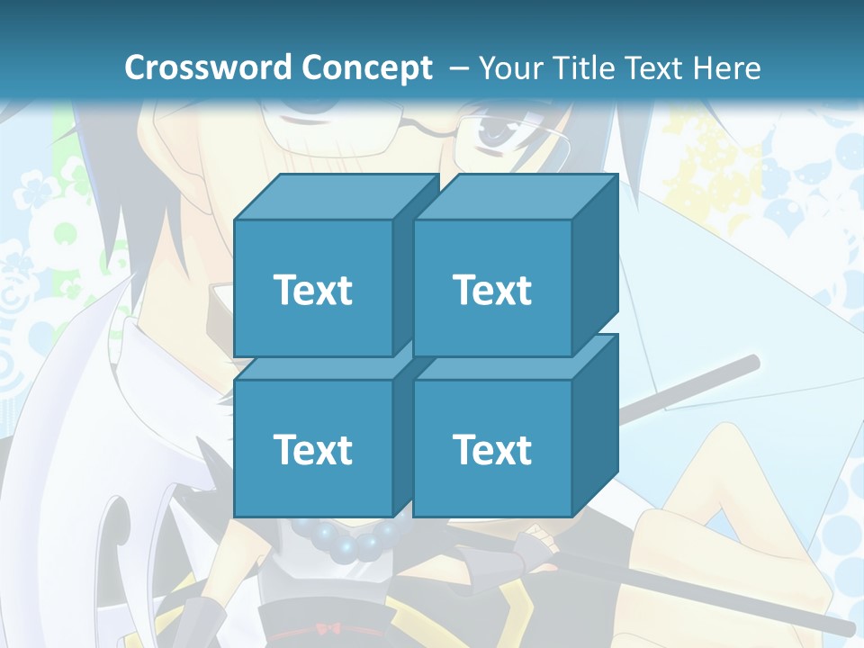 A Couple Of Anime Characters With Blue Hair PowerPoint Template