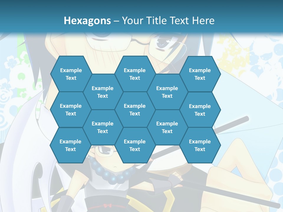 A Couple Of Anime Characters With Blue Hair PowerPoint Template