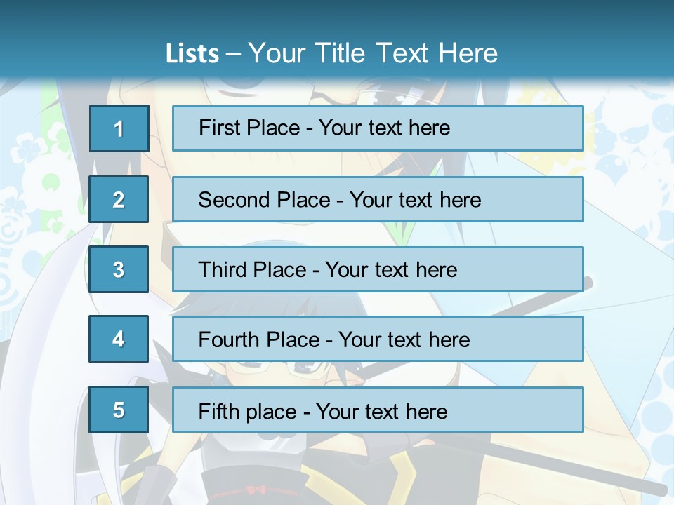 A Couple Of Anime Characters With Blue Hair PowerPoint Template