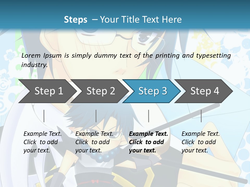 A Couple Of Anime Characters With Blue Hair PowerPoint Template