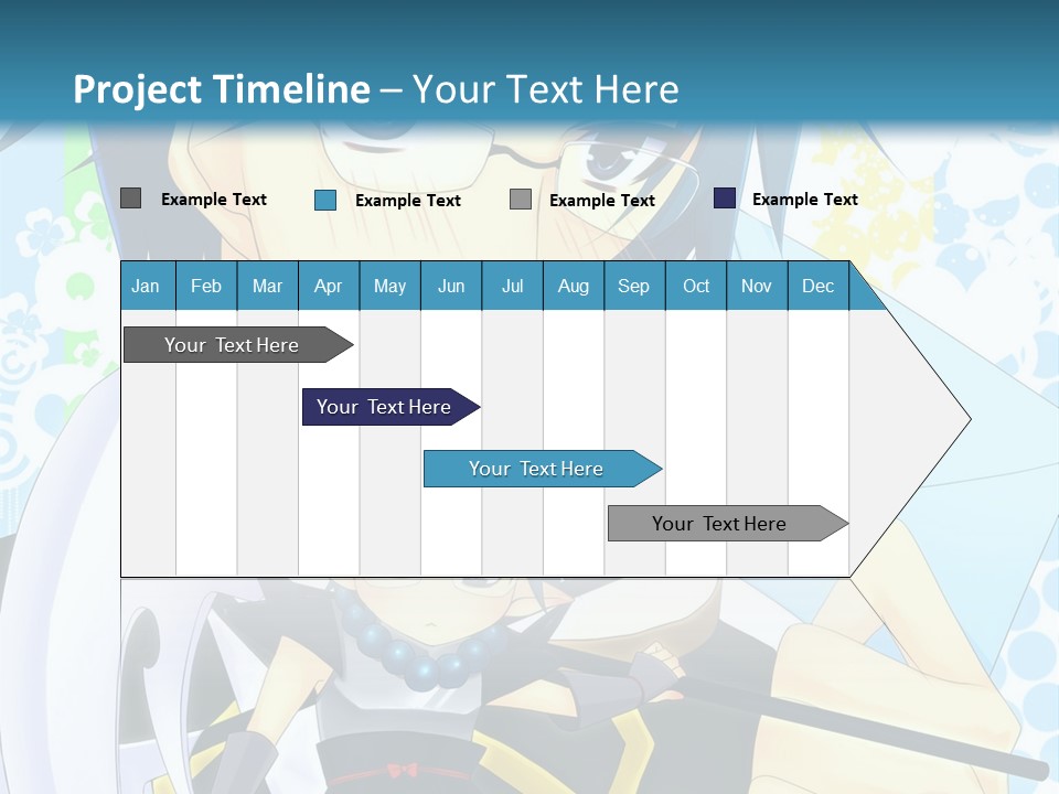 A Couple Of Anime Characters With Blue Hair PowerPoint Template