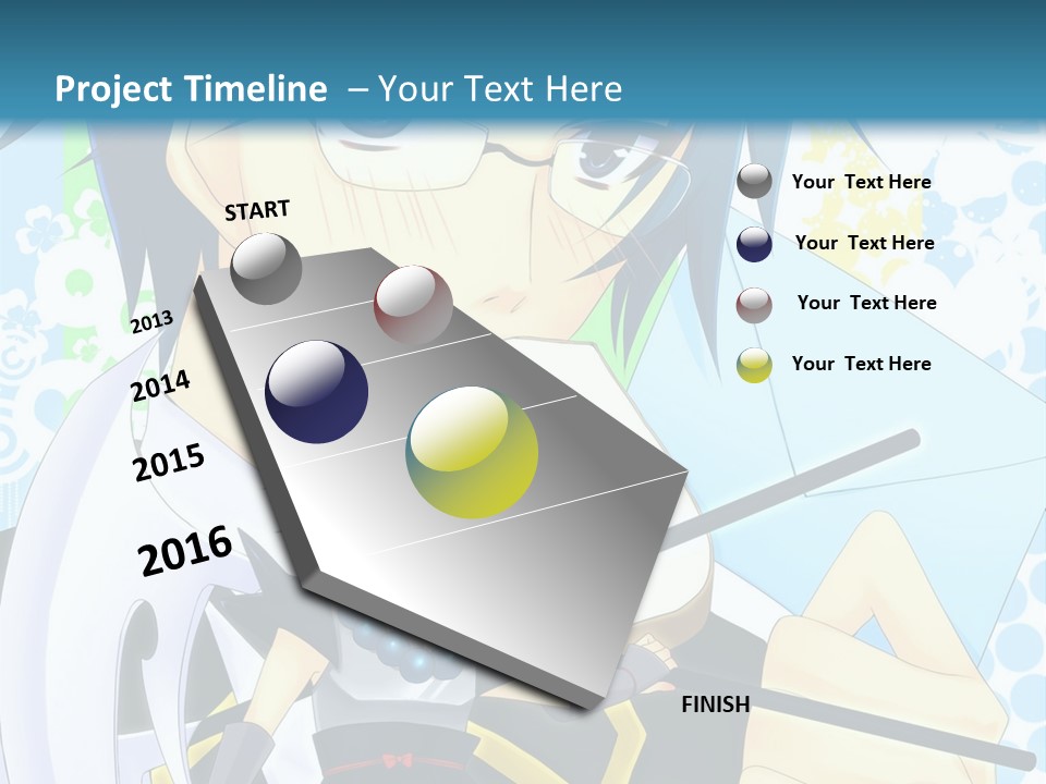 A Couple Of Anime Characters With Blue Hair PowerPoint Template