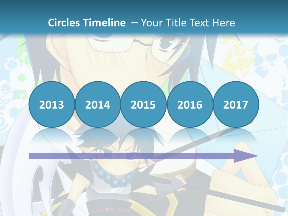 A Couple Of Anime Characters With Blue Hair PowerPoint Template