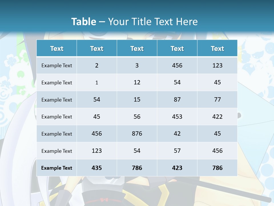 A Couple Of Anime Characters With Blue Hair PowerPoint Template