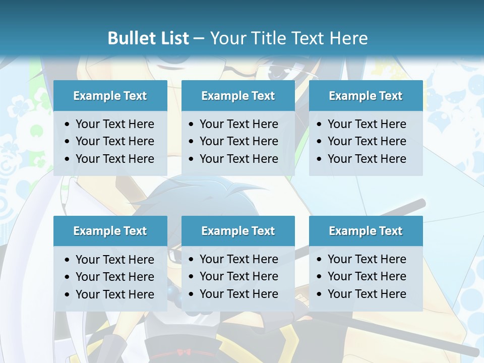 A Couple Of Anime Characters With Blue Hair PowerPoint Template