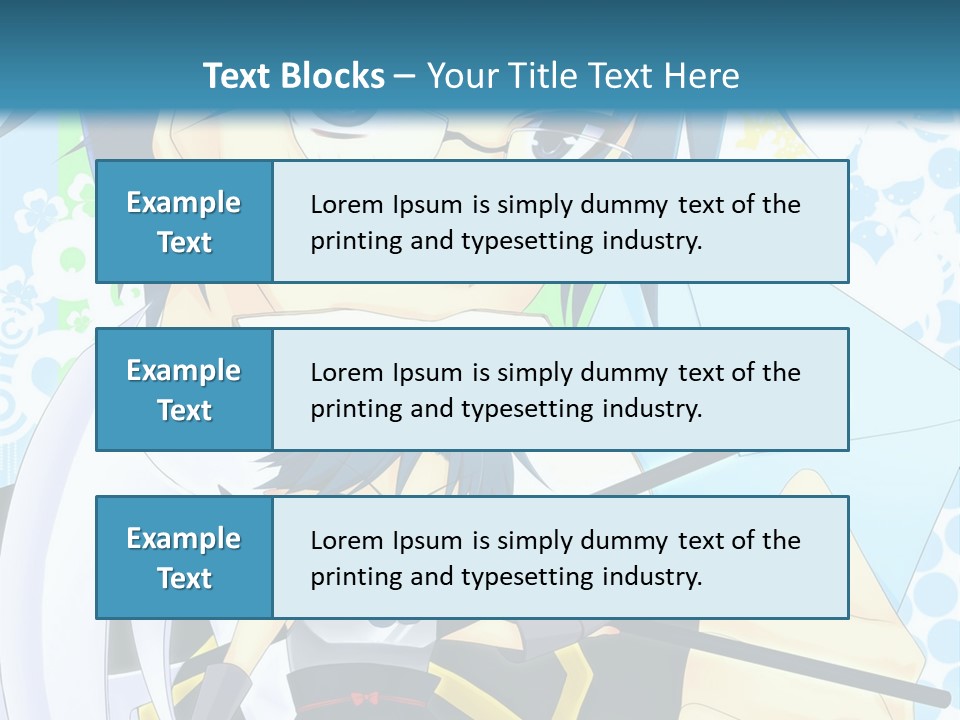 A Couple Of Anime Characters With Blue Hair PowerPoint Template