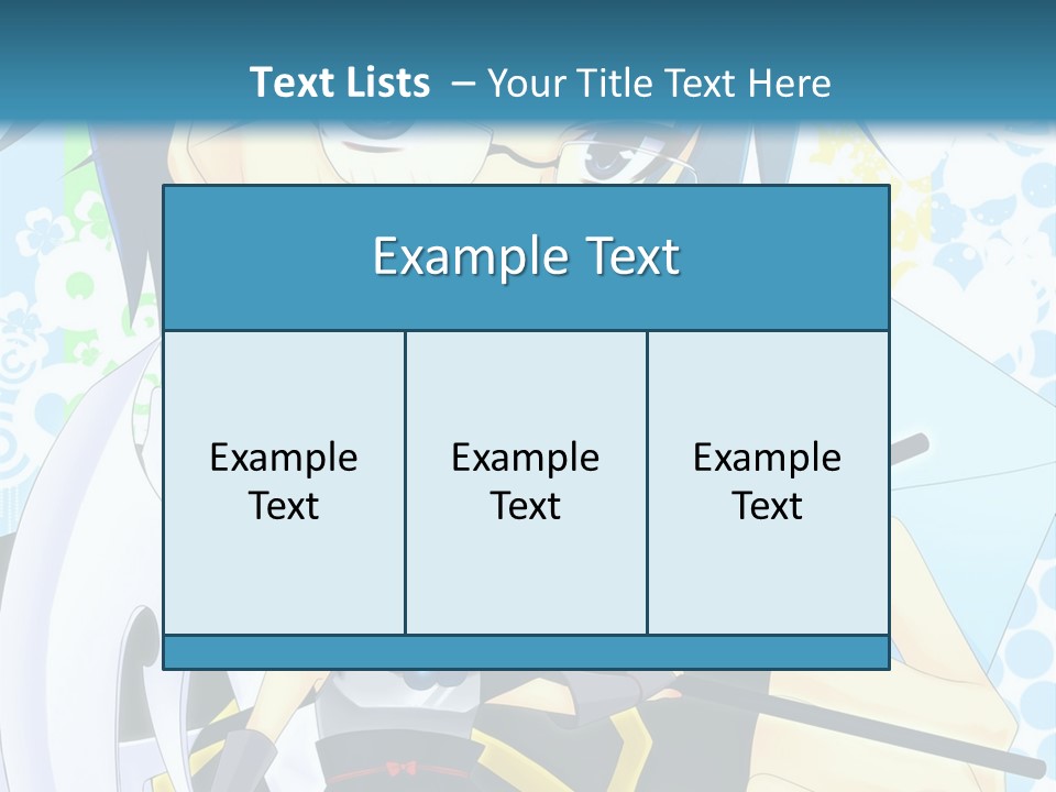 A Couple Of Anime Characters With Blue Hair PowerPoint Template