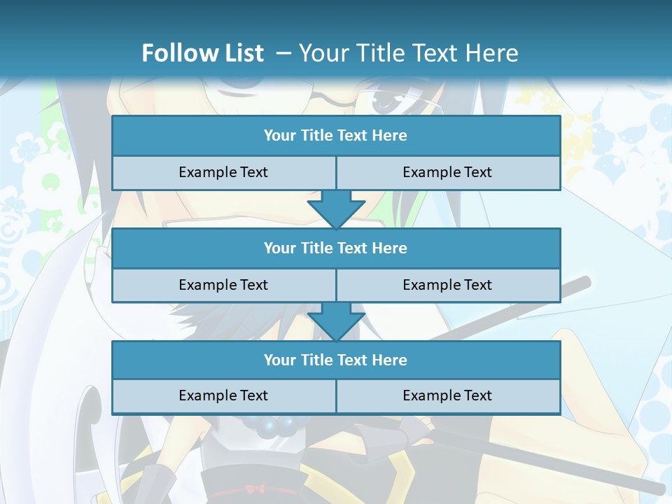 A Couple Of Anime Characters With Blue Hair PowerPoint Template