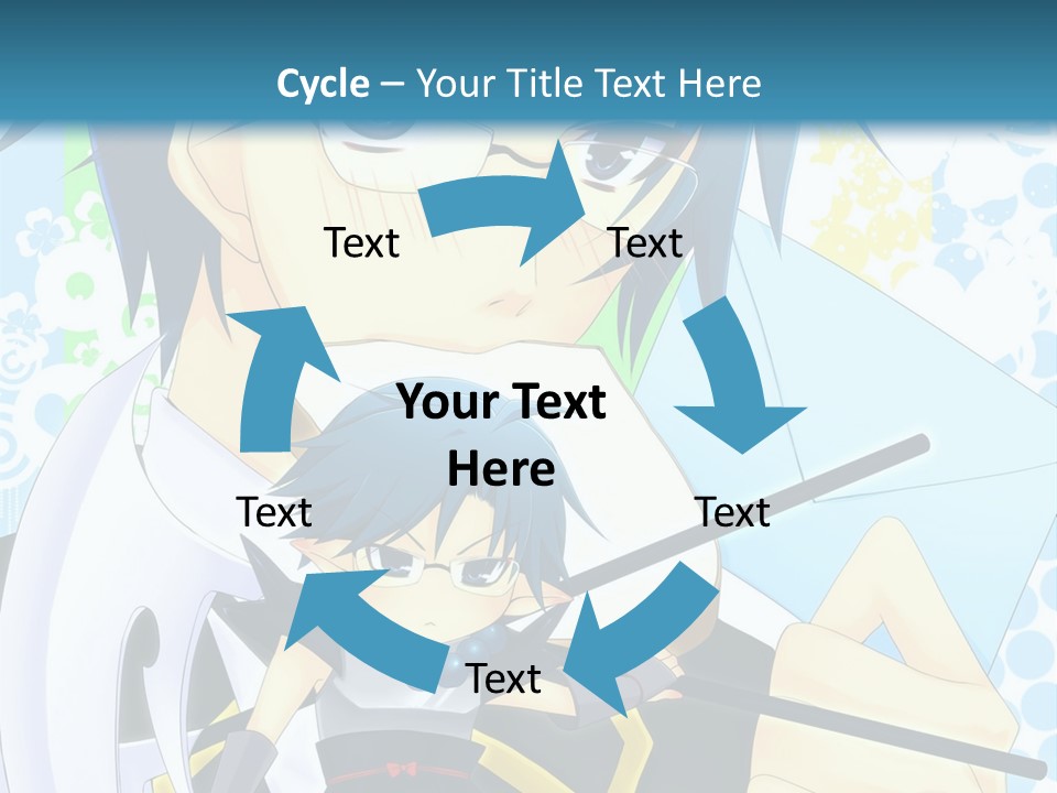 A Couple Of Anime Characters With Blue Hair PowerPoint Template