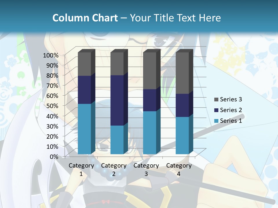 A Couple Of Anime Characters With Blue Hair PowerPoint Template