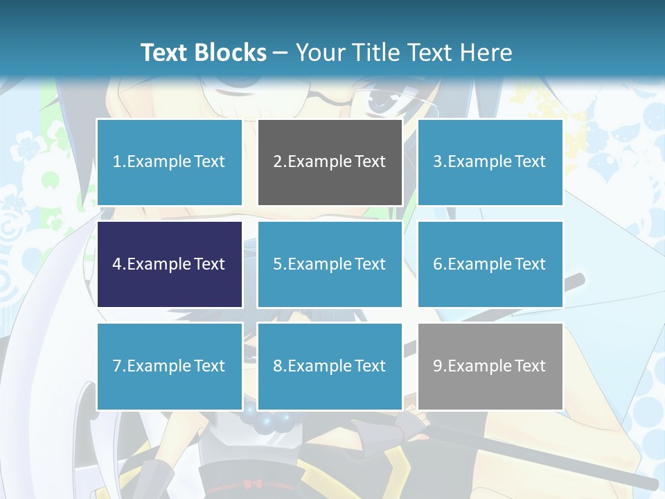 A Couple Of Anime Characters With Blue Hair PowerPoint Template