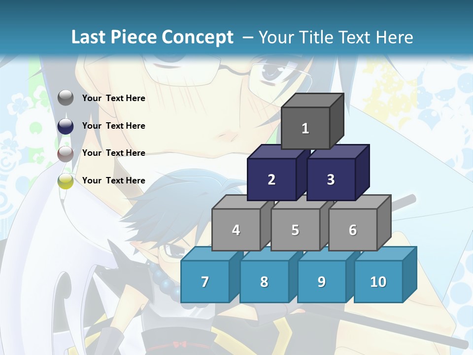 A Couple Of Anime Characters With Blue Hair PowerPoint Template