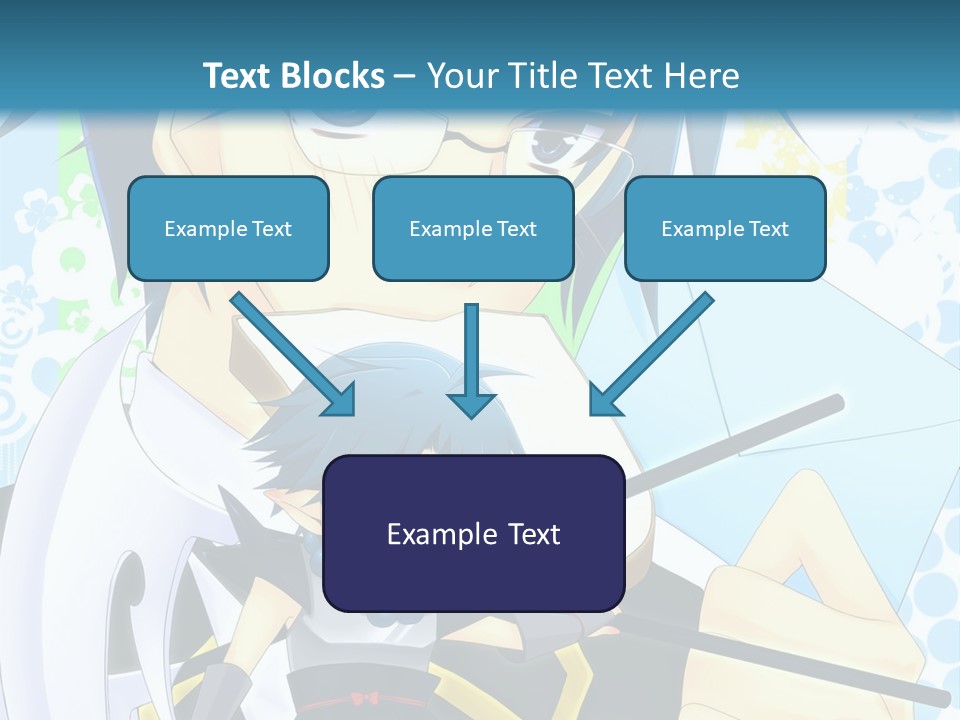 A Couple Of Anime Characters With Blue Hair PowerPoint Template