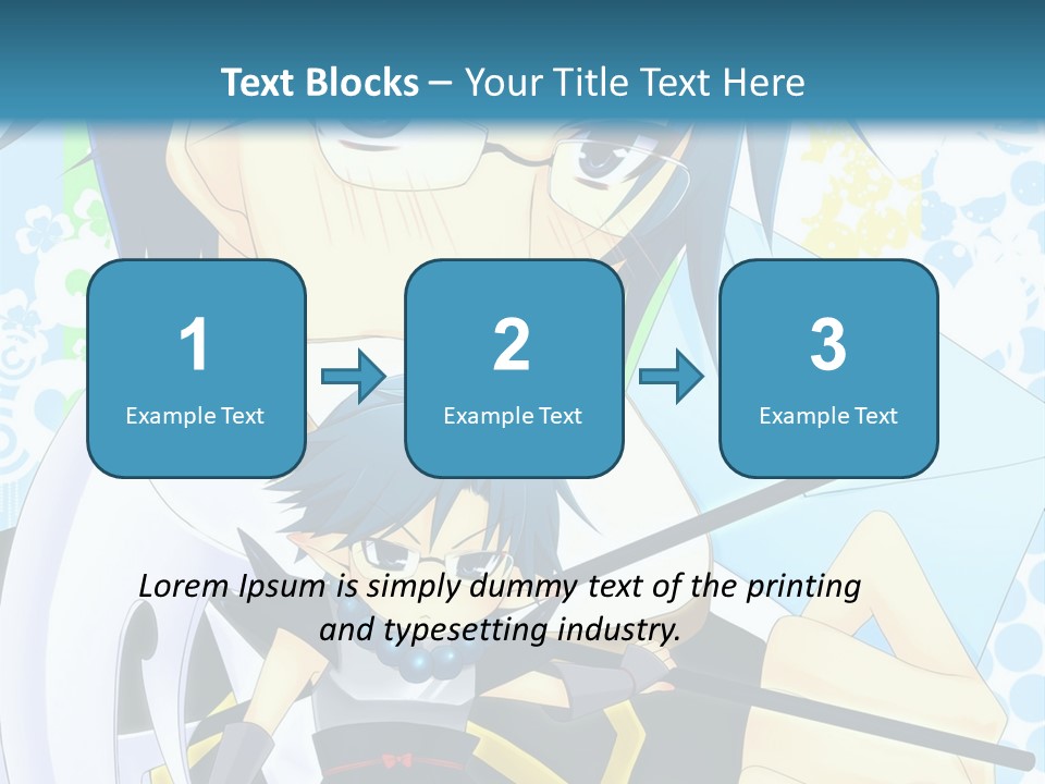 A Couple Of Anime Characters With Blue Hair PowerPoint Template