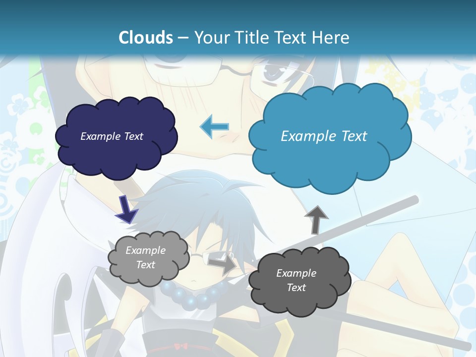 A Couple Of Anime Characters With Blue Hair PowerPoint Template